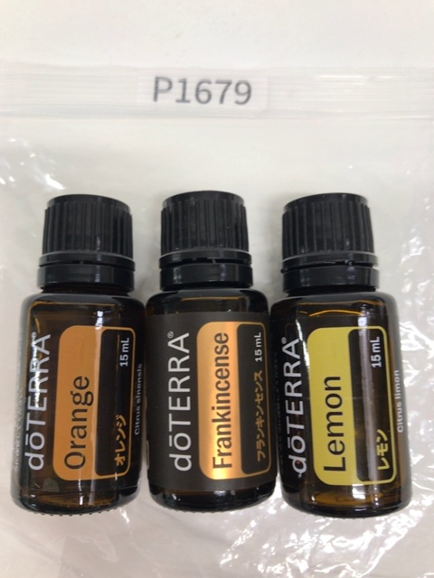 ドテラ（dōTERRA） dōTERRA オレンジ エッセンシャルオイル 15mL ／ dōTERRA フランキンセンス エッセンシャルオイル 15mL ／ dōTERRA レモン エッセンシャルオイル 15mL